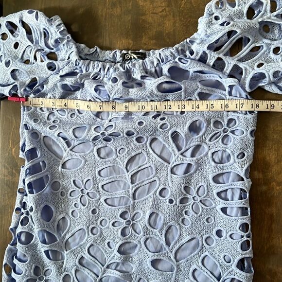 NWT PRETTYGARDEN Summer Off Shoulder Vintage Floral Lace Flare Short Sleeve Sm - Picture 7 of 12